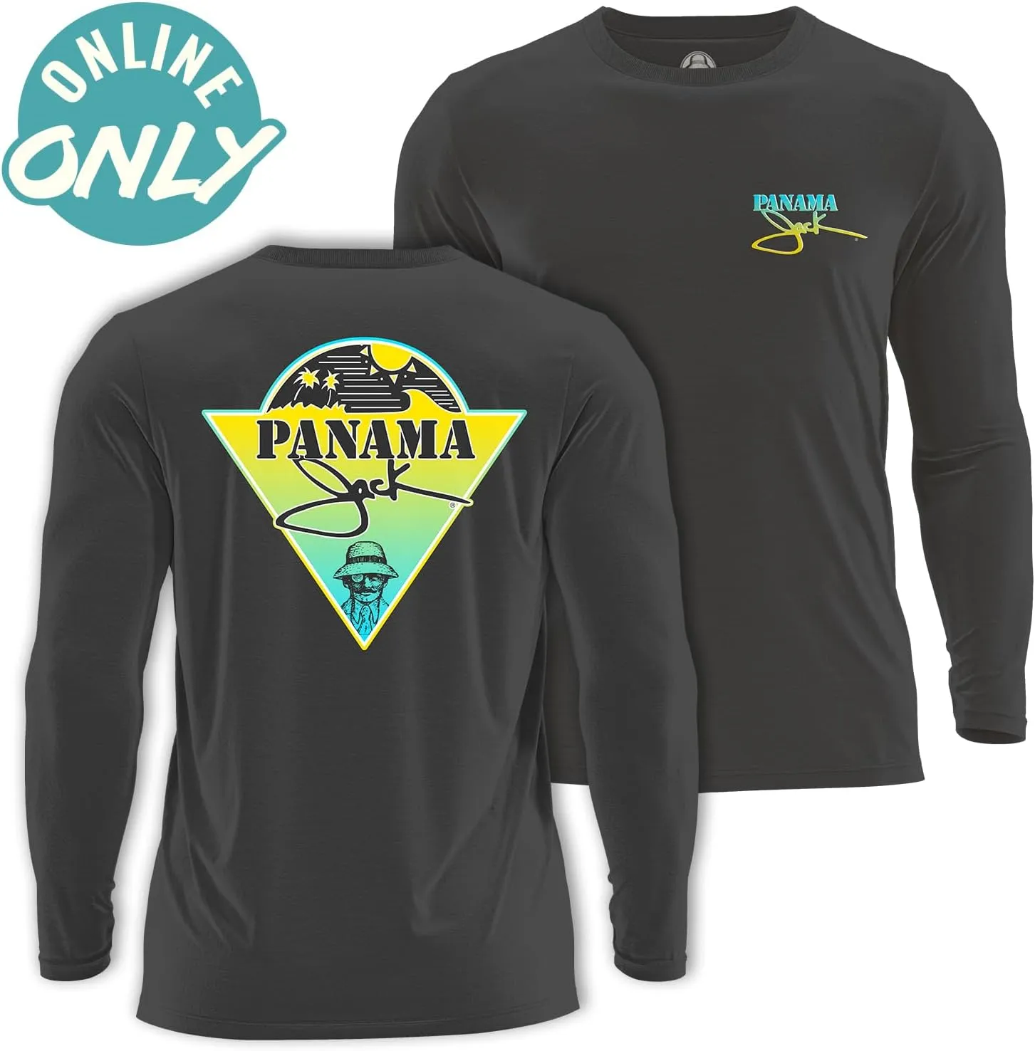 Panama Jack On Point Long Sleeve T-Shirt, Lightweight, Breathable, Rib Knit Cuffs