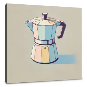 Pastel Cafetière Elegance Canvas