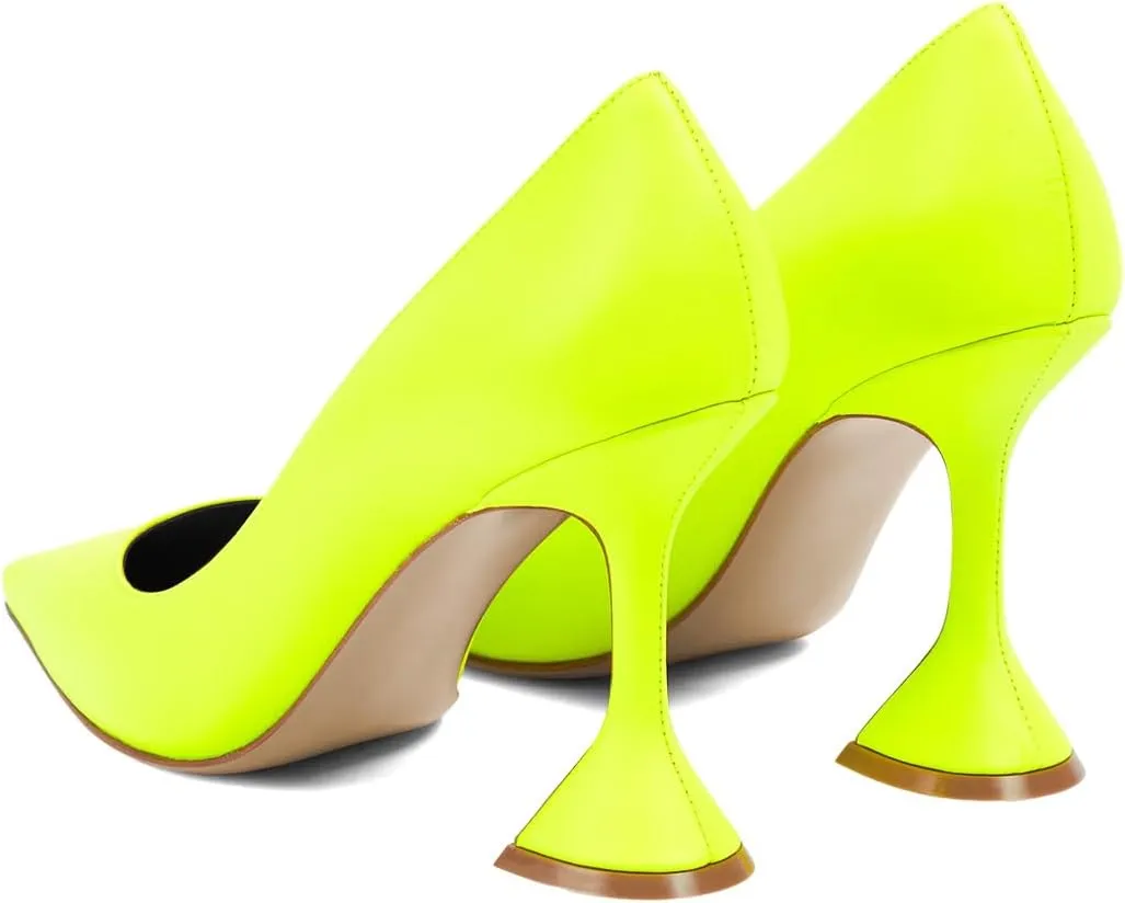 Pazzion Women Fashion Closed Pointed Toe Pumps High Heels Slip On Solid Color Shoes for Casual Walking Dating Outfit Size 4-16 US