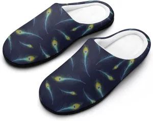 Peacock Slippers for Women Girls Soft Indoor Outdoor Winter Warm Comfy House Bedroom Slippers