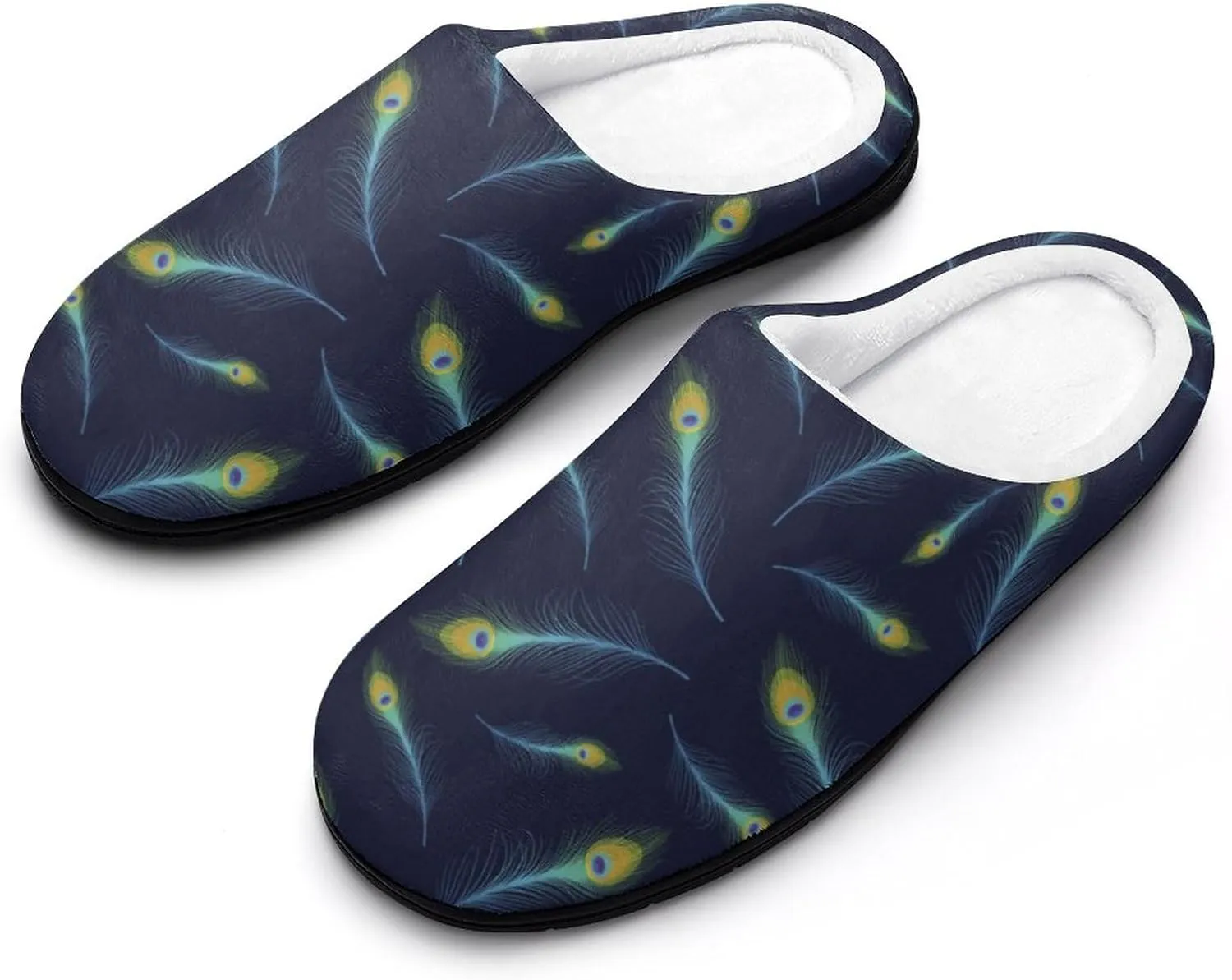Peacock Slippers for Women Girls Soft Indoor Outdoor Winter Warm Comfy House Bedroom Slippers