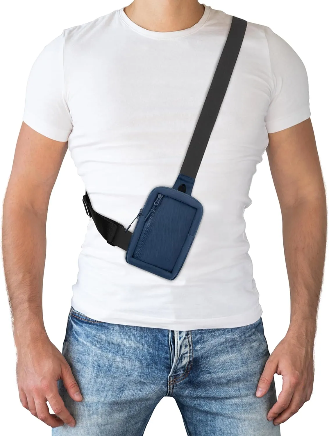 Peicees Mini Sling Bag for Men Women Crossbody Bag Travel Running Phone Daypack Shoulder Bags