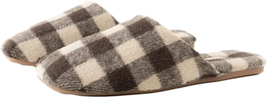 Plaid Slippers for Women Men Classic House Slippers Fuzzy Comfy Unisex House Shoes Bedroom Slippers Indoor Outdoor 2024 New