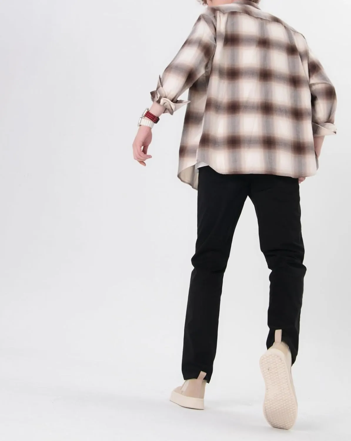 Plaid&Plain Men’s Slim Fit Khaki Pants Men’s Tapered Chino Pants