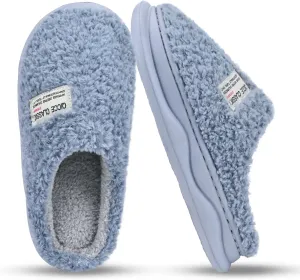 Platform Slippers for Women Men - Memory Foam Fuzzy House Slippers, Warm Cute Chic Versatile Pretty Comfy Plush Slippers for Indoor Outdoor-Non Slip
