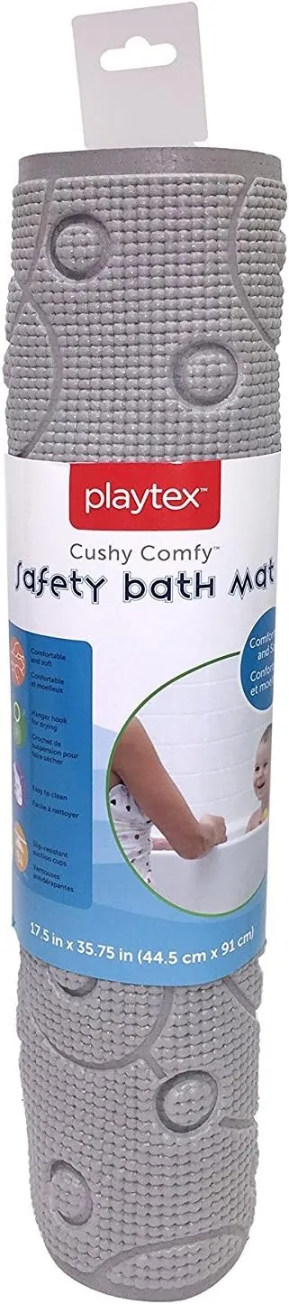 Playtex Cushy Comfy Skid & Slip-Resistant Safety Bathmat, Grey