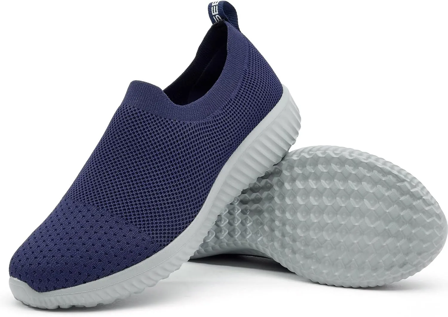 poemlady Walking Shoes Women Slip On Sneakers Knit Lightweight Comfortable Breathable Nurse Shoes for Work Travel