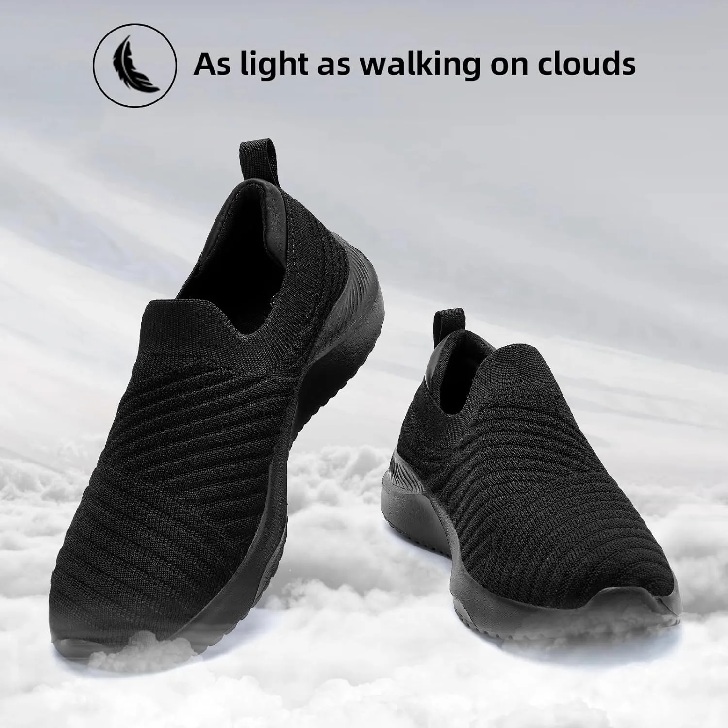 PPQ Womens Slip On Walking Shoes-Lightweight Comfort Breathable Travel Slip in Sneakers