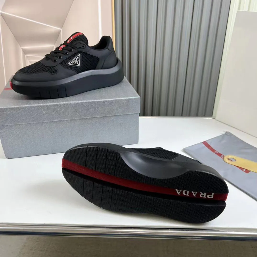 PRADA || Black Prada America’s Cup Sneaker