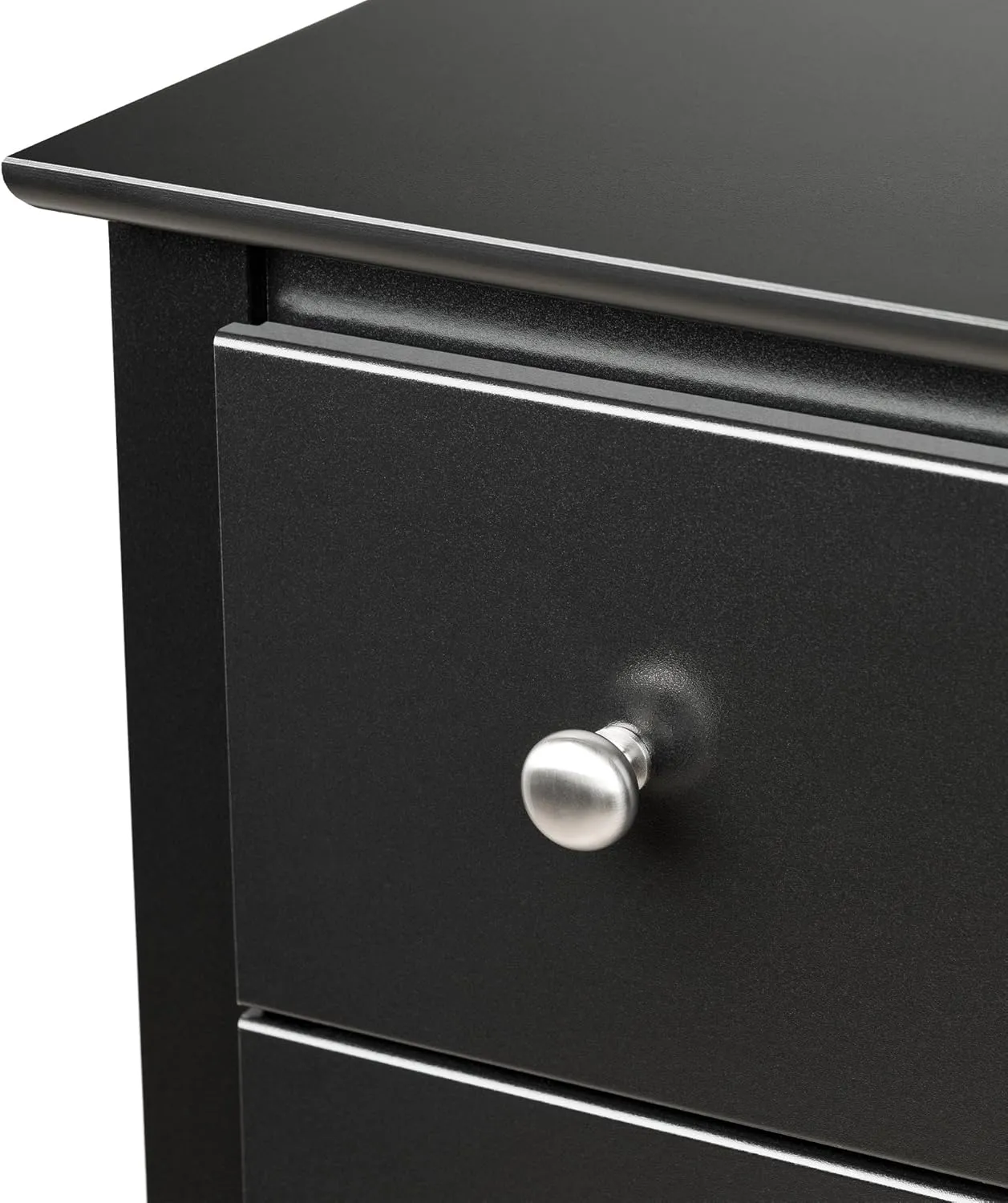 Prepac Sonoma 5-Drawer Chest and Tall Nightstand, Black