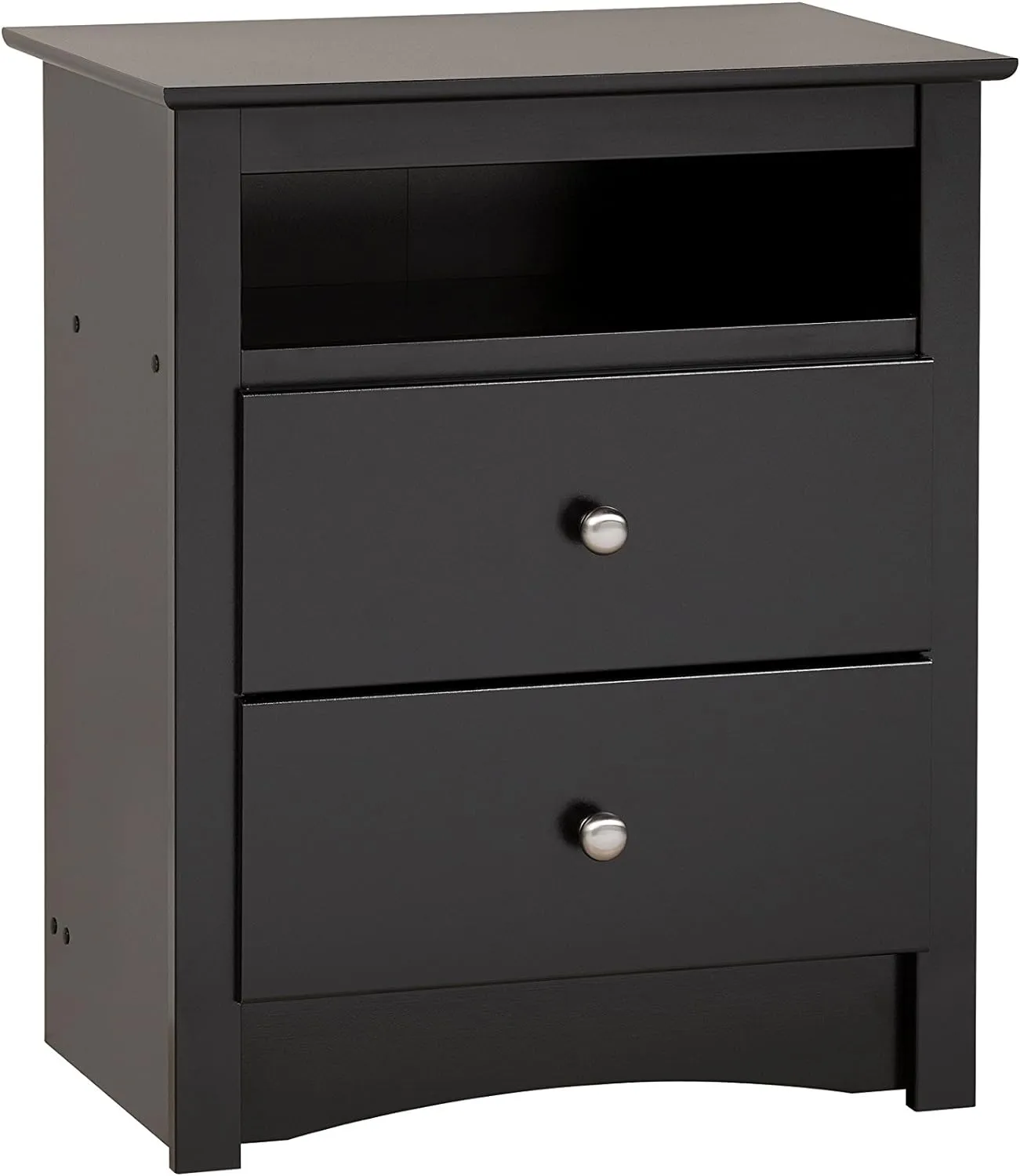 Prepac Sonoma 5-Drawer Chest and Tall Nightstand, Black