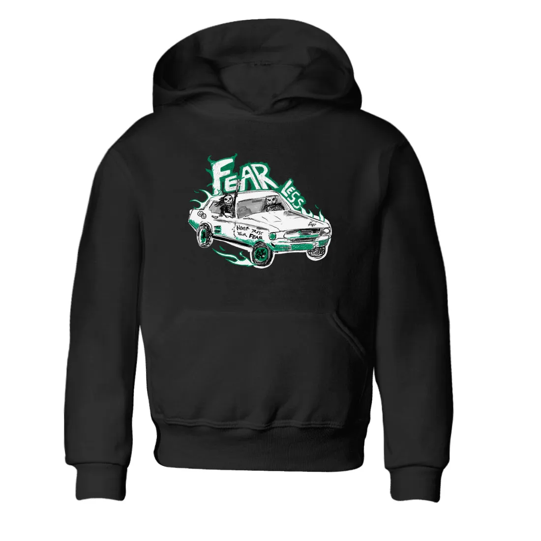 Price-match guarantee - Fearless Car Kids Jordan 4 Stylish design Air Sneaker Tees Green SNRT Oxidized
