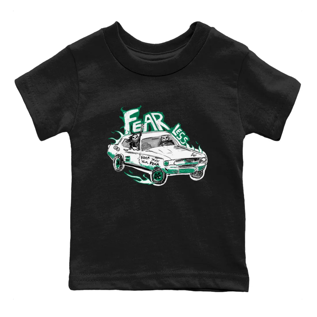 Price-match guarantee - Fearless Car Kids Jordan 4 Stylish design Air Sneaker Tees Green SNRT Oxidized