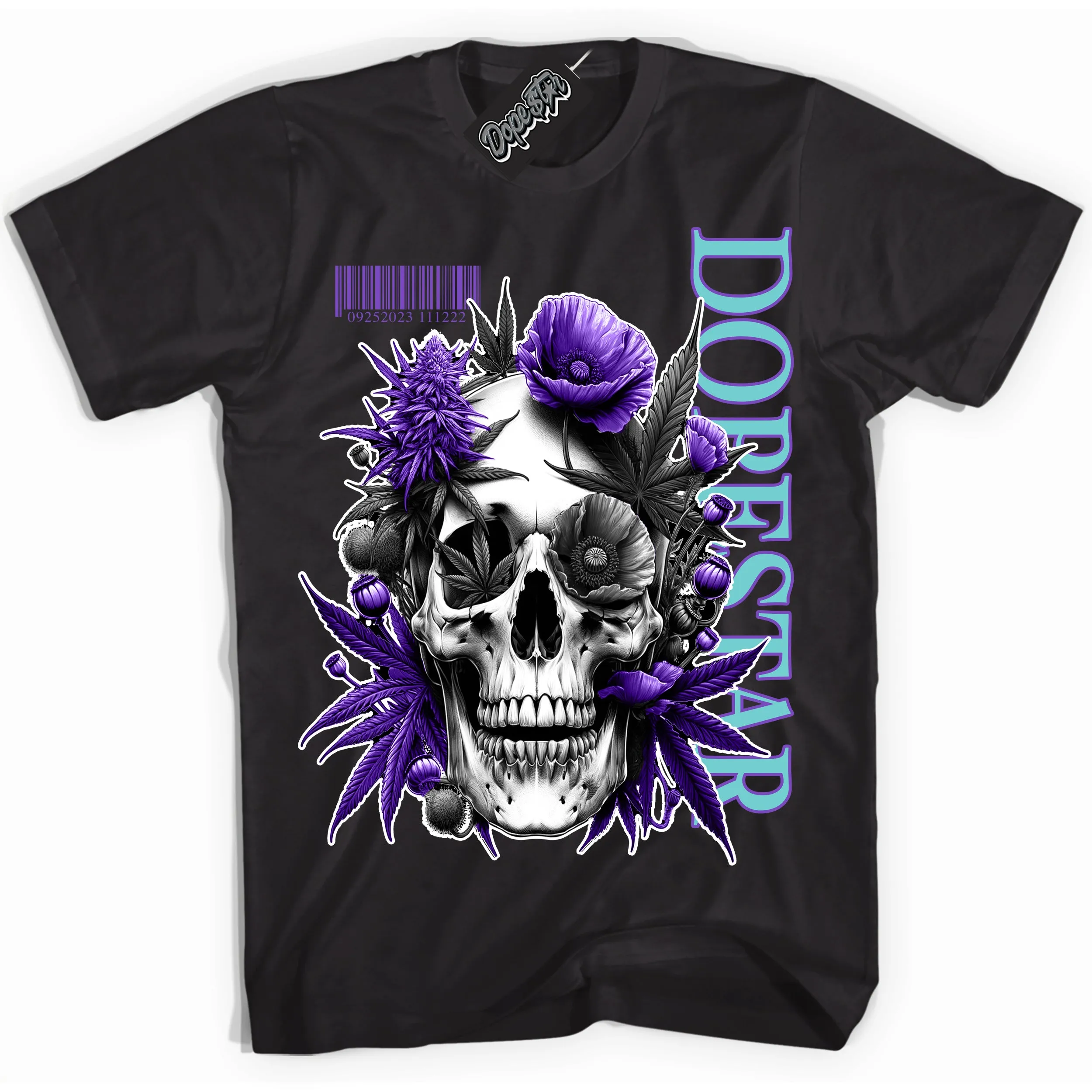 Psychic Purple Hyper Jade 1s Sneaker Shirt Skull Poppies Graphic
