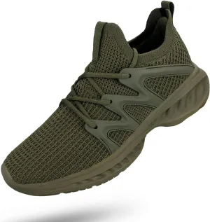 Pujcs Men's Slip on Walking Shoes Lightweight Breathable Non Slip Running Shoes Athletic Gym Tennis Shoes Sneakers for Men