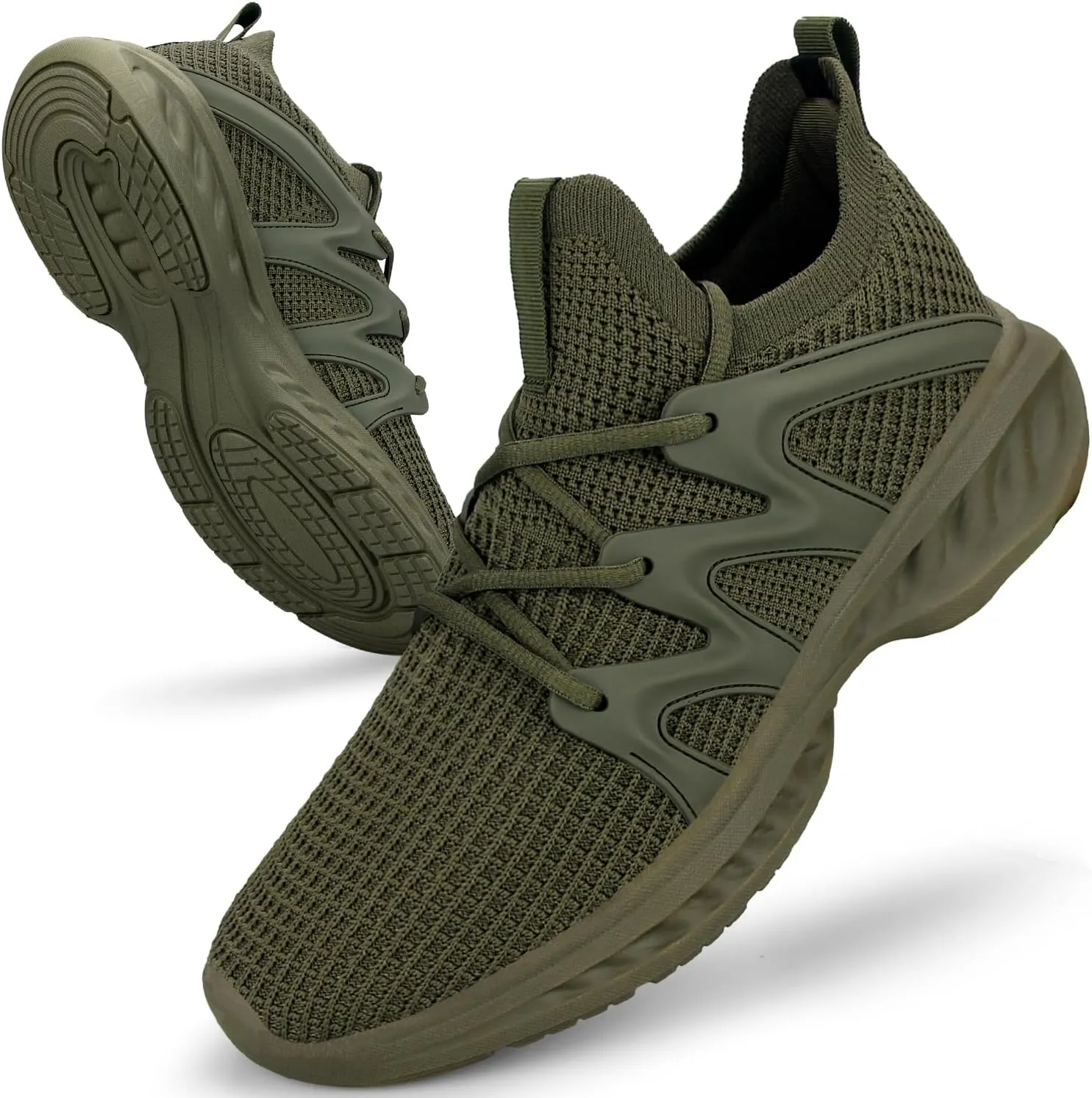 Pujcs Men's Slip on Walking Shoes Lightweight Breathable Non Slip Running Shoes Athletic Gym Tennis Shoes Sneakers for Men