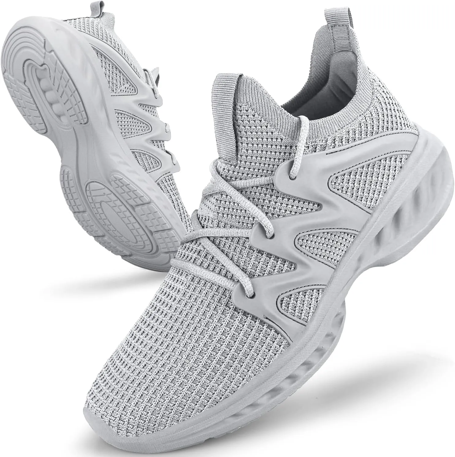 Pujcs Men's Slip on Walking Shoes Lightweight Breathable Non Slip Running Shoes Athletic Gym Tennis Shoes Sneakers for Men