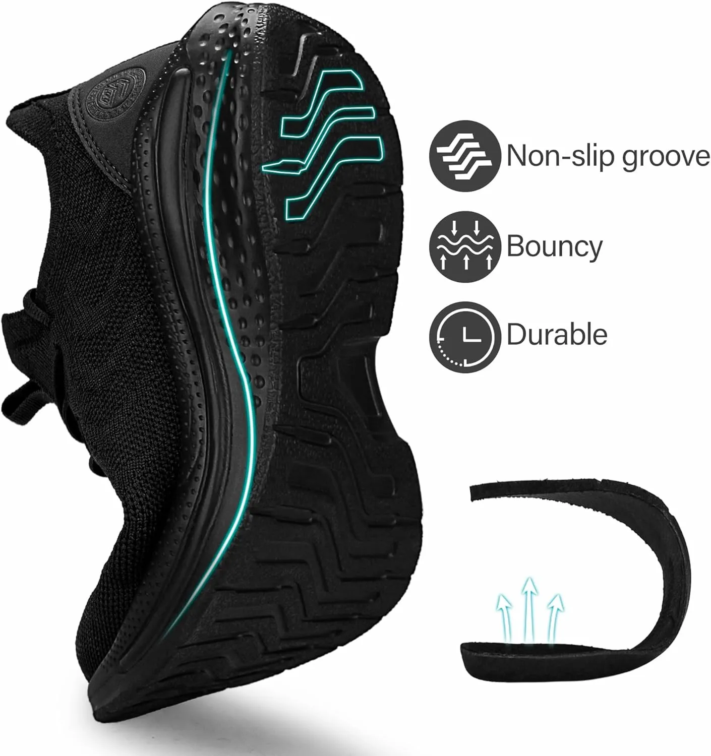 Pujcs Womens Sneakers Slip On Walking Shoes Breathable Running Shoes Lightweight Mesh Gym Shoes Non Slip Workout Shoes