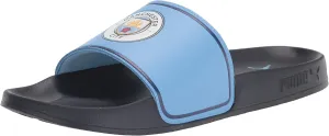 PUMA Men's LEADCAT 2.0 MAN CITY Slide Sandal, Puma New Navy-Team Light Blue, 13