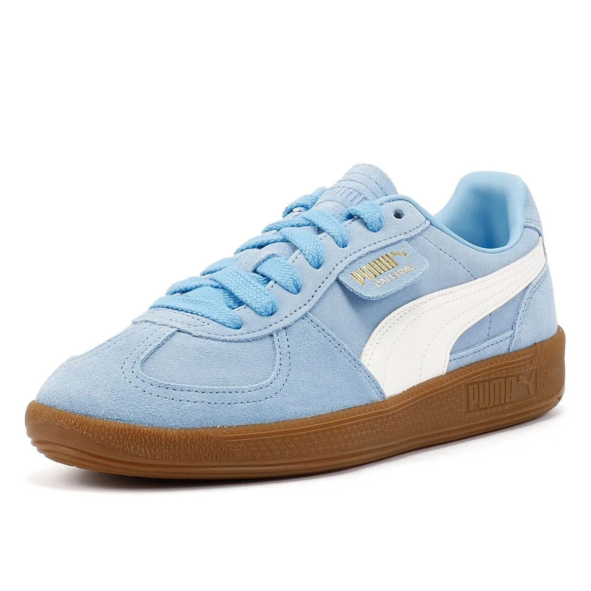 Puma Palermo Leather Light Blue/White Trainers