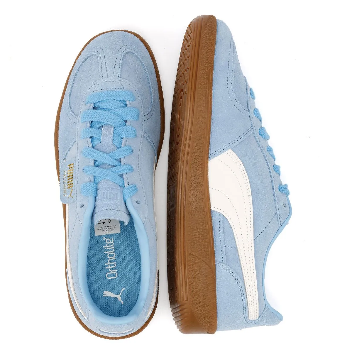 Puma Palermo Leather Light Blue/White Trainers