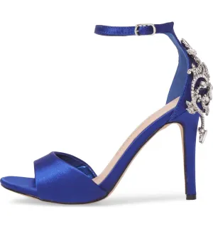 Pump Satin Embellished Sandals Ankle High-tech Detailed Strap Prom Monet Lauren Crystal Lorraine