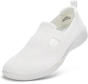 Puxowe Women's Slip on Walking Shoes-Lightweight Knit Loafer Sneaker