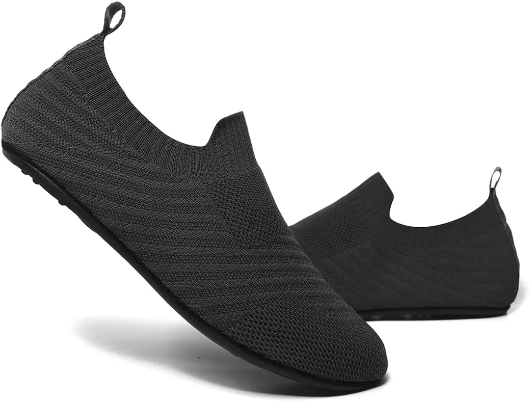 QZKDM Lightweight Slip on Grip Indoor House Slippers Barefoot Non Slip Home Exercise Yoga Shoes for Men Women