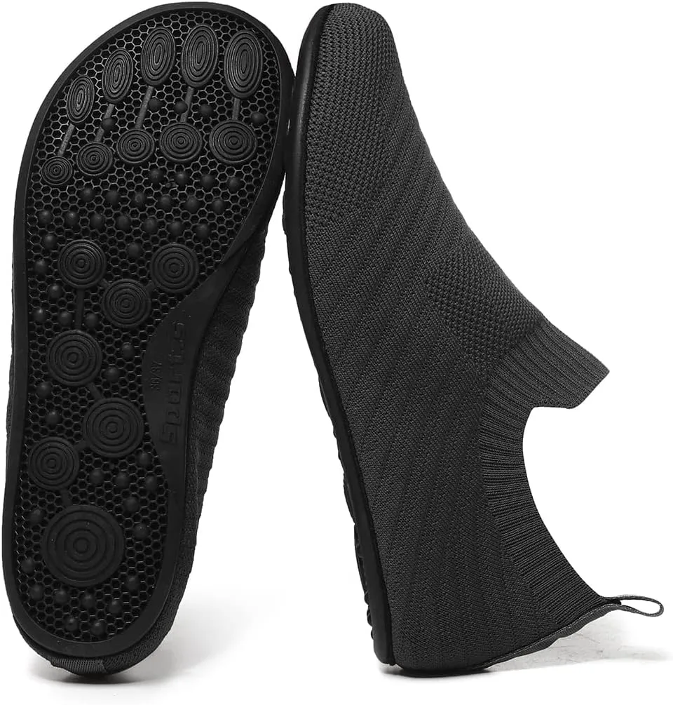 QZKDM Lightweight Slip on Grip Indoor House Slippers Barefoot Non Slip Home Exercise Yoga Shoes for Men Women