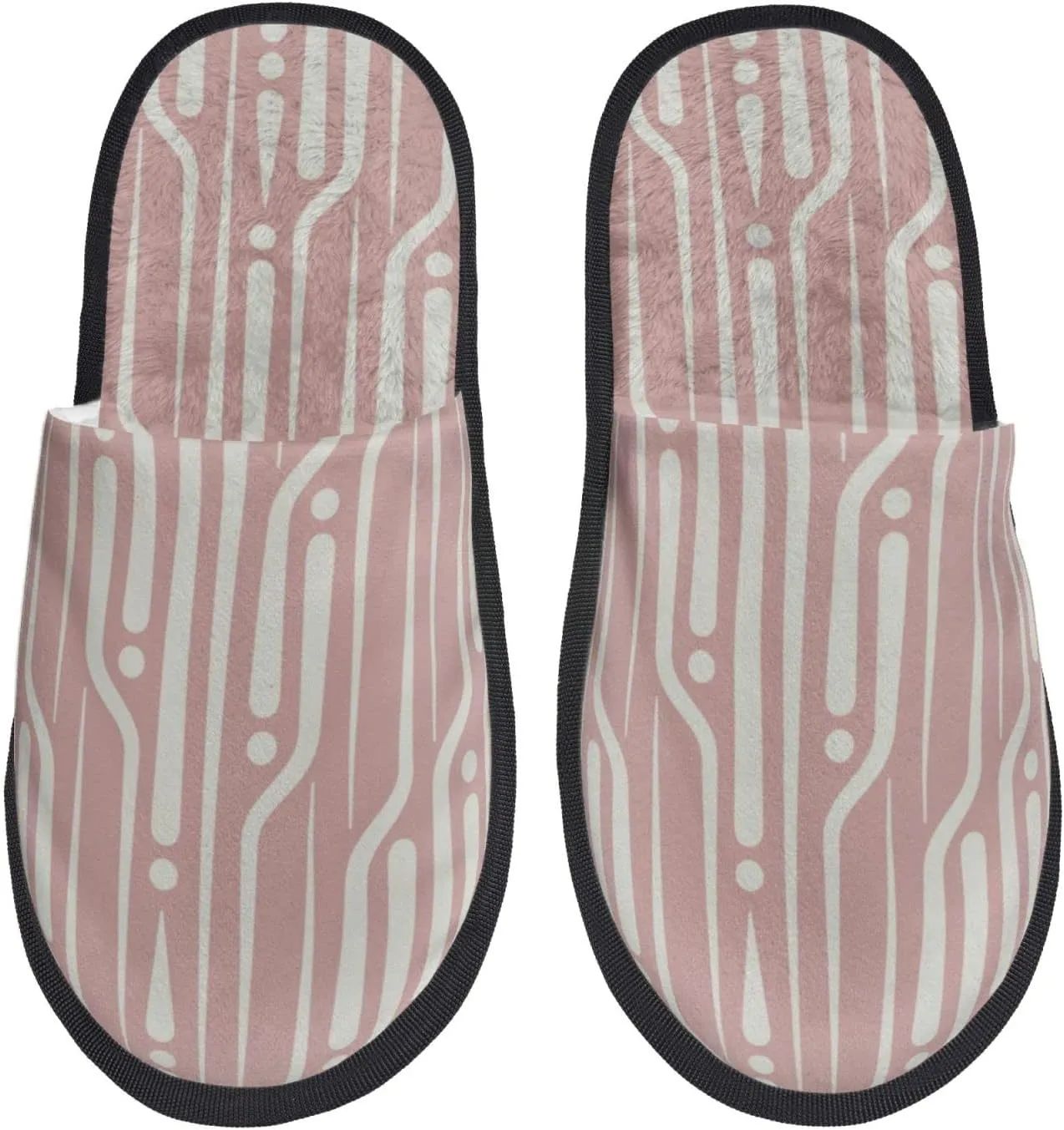 Rainforest Lush White Unisex Slip On House Slippers Closed Toe Indoor Home Slipper For Men Women Comfy Cozy Soft Non-Slip Bedroom Slippers Houseshoes