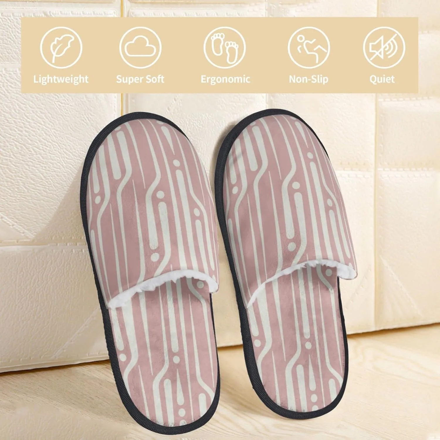Rainforest Lush White Unisex Slip On House Slippers Closed Toe Indoor Home Slipper For Men Women Comfy Cozy Soft Non-Slip Bedroom Slippers Houseshoes