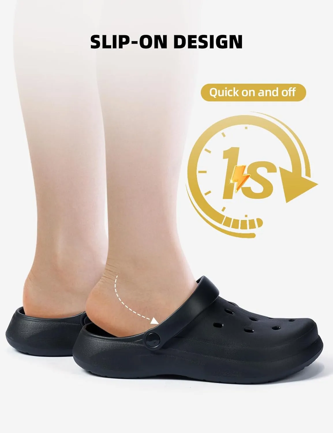 RCEBOT Unisex Garden Clogs Breathable Quick Drying Garden Shoes with Arch Support for Men and Women