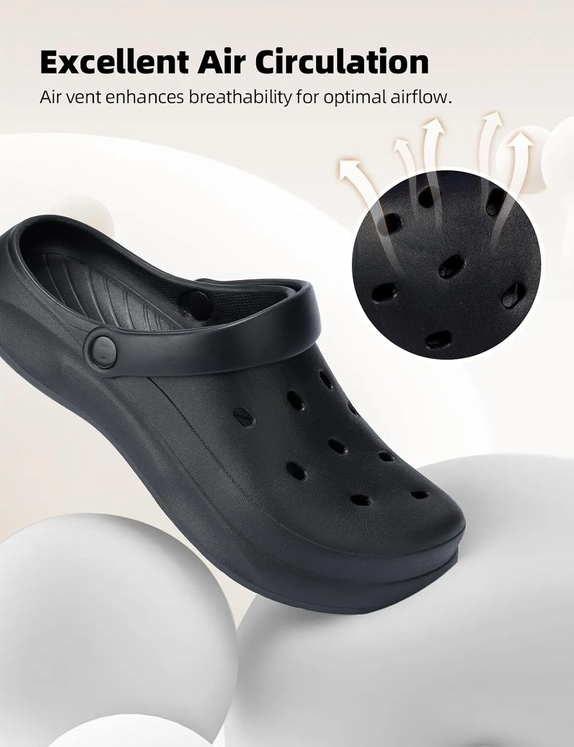 RCEBOT Unisex Garden Clogs Breathable Quick Drying Garden Shoes with Arch Support for Men and Women