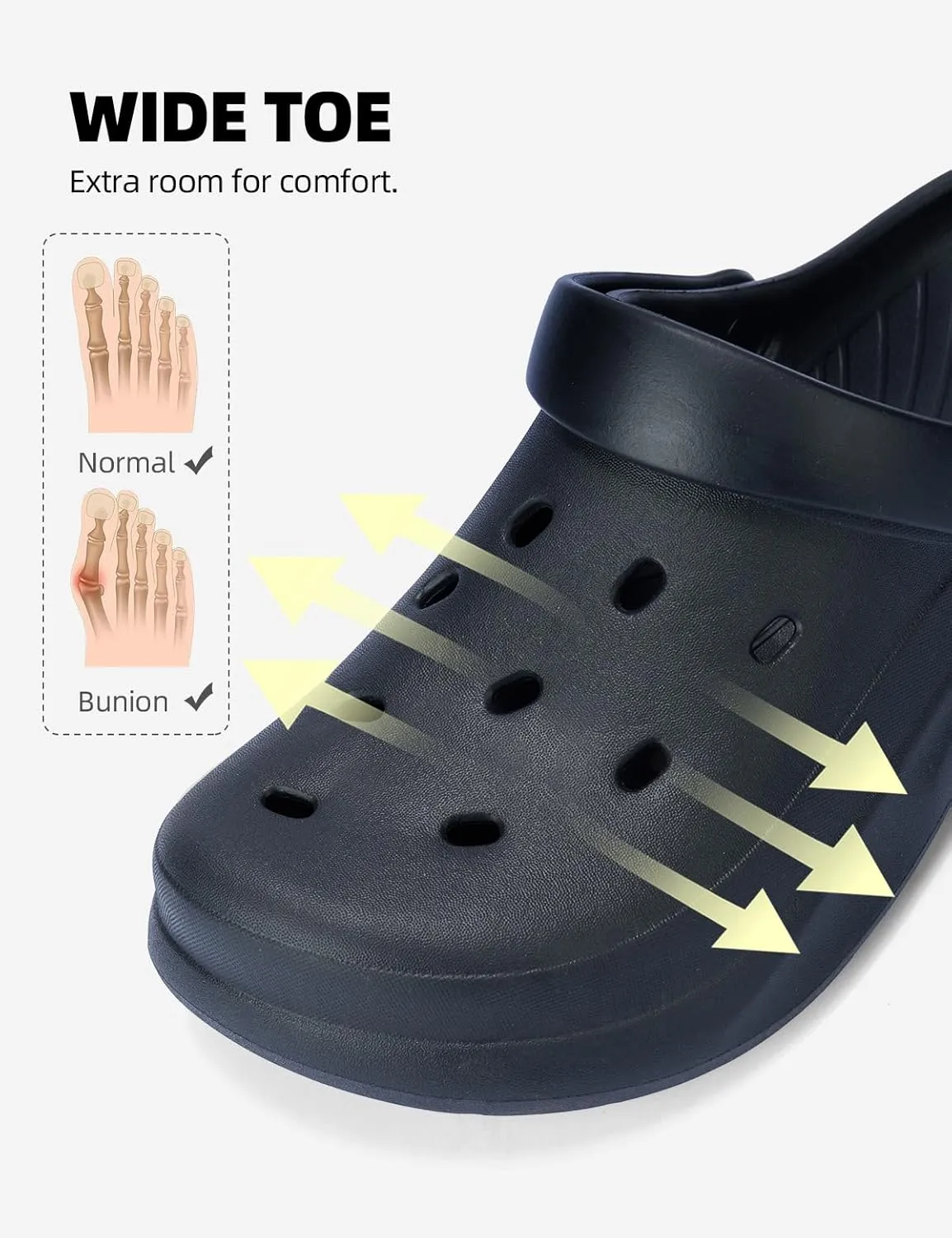 RCEBOT Unisex Garden Clogs Breathable Quick Drying Garden Shoes with Arch Support for Men and Women