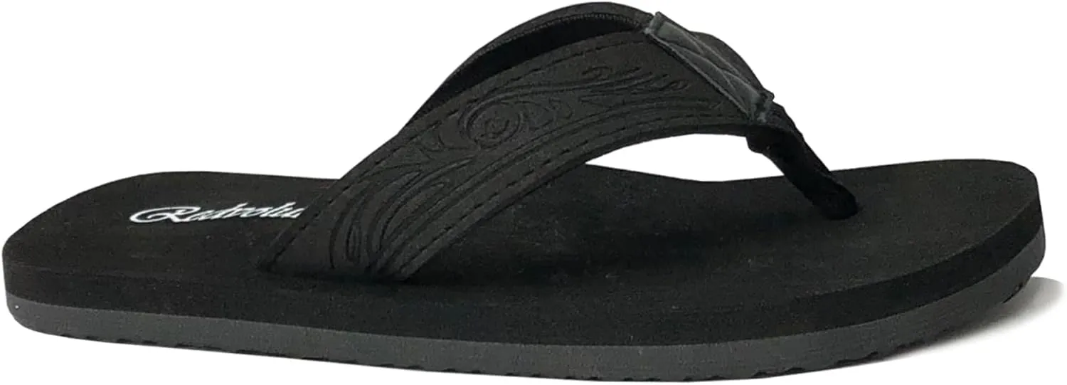 REDVOLUTION New Boys' Beach Sandal TRIBAL Tattoo | Geometric Bali Flip-Flop Sandals