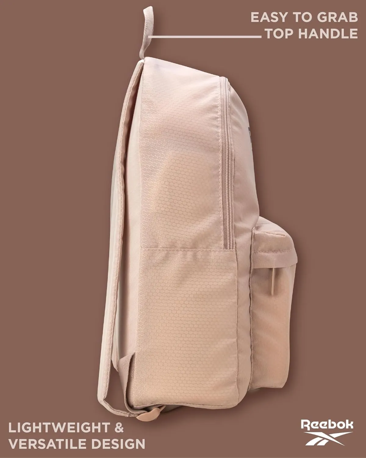 Reebok Element Backpack - Lightweight Compact Everyday Carry On Work, Gym, or Travel Backpack for Men and Women, Khaki Element