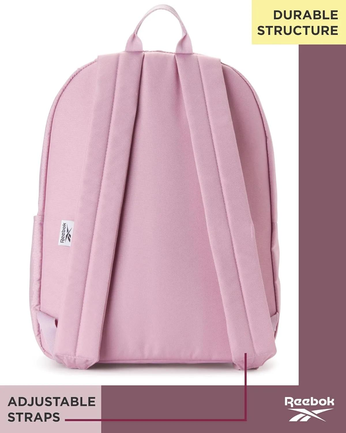 Reebok Element Backpack - Lightweight Compact Everyday Carry On Work, Gym, or Travel Backpack for Men and Women, Lilac Element