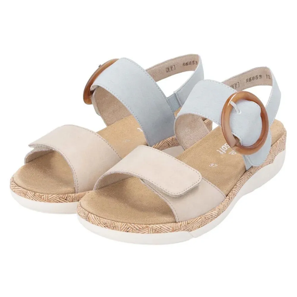 Remonte Jocelyn 53 Muschel/Blue Leather Sandal (Women's)