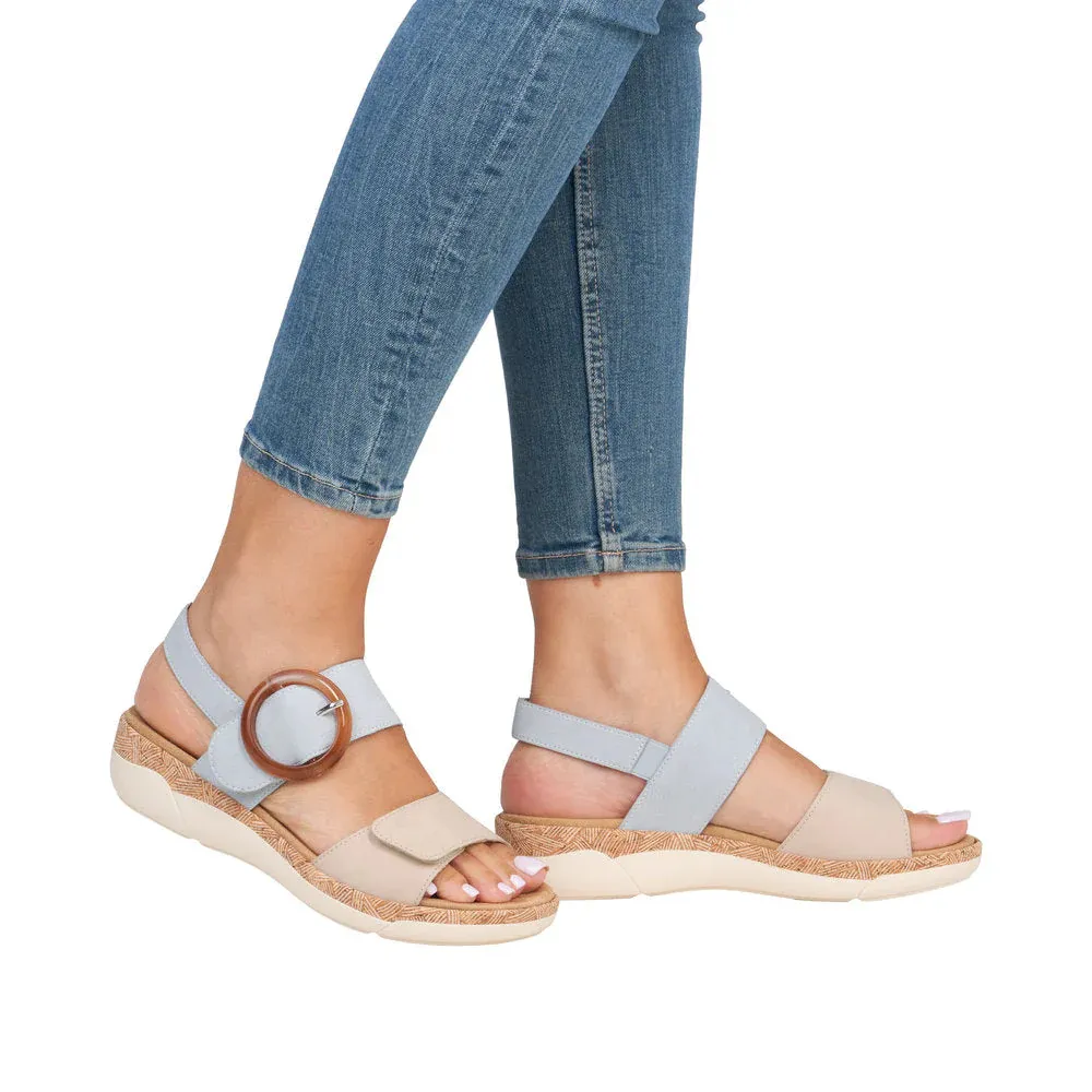 Remonte Jocelyn 53 Muschel/Blue Leather Sandal (Women's)