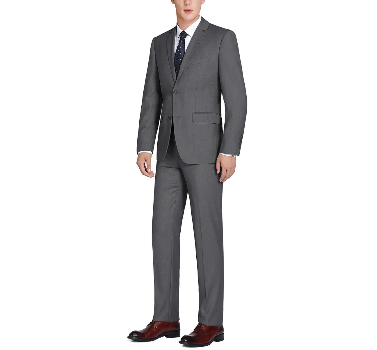 Renoir 202-1  2-Piece Single Breasted Notch Lapel Slim Fit Suit