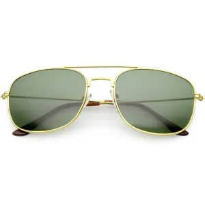 Retro Large Classic Square Metal Aviator Sunglasses C763