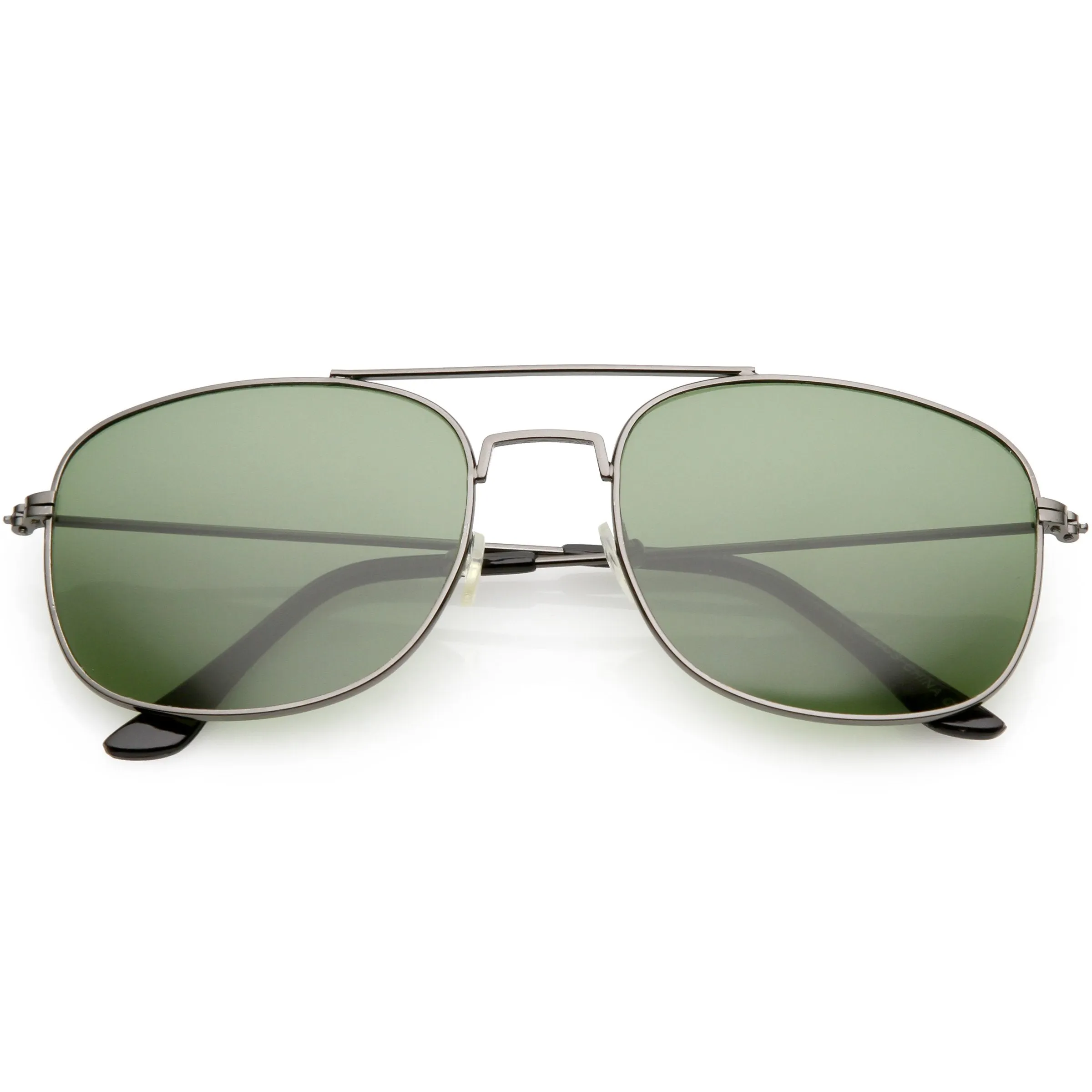 Retro Large Classic Square Metal Aviator Sunglasses C763
