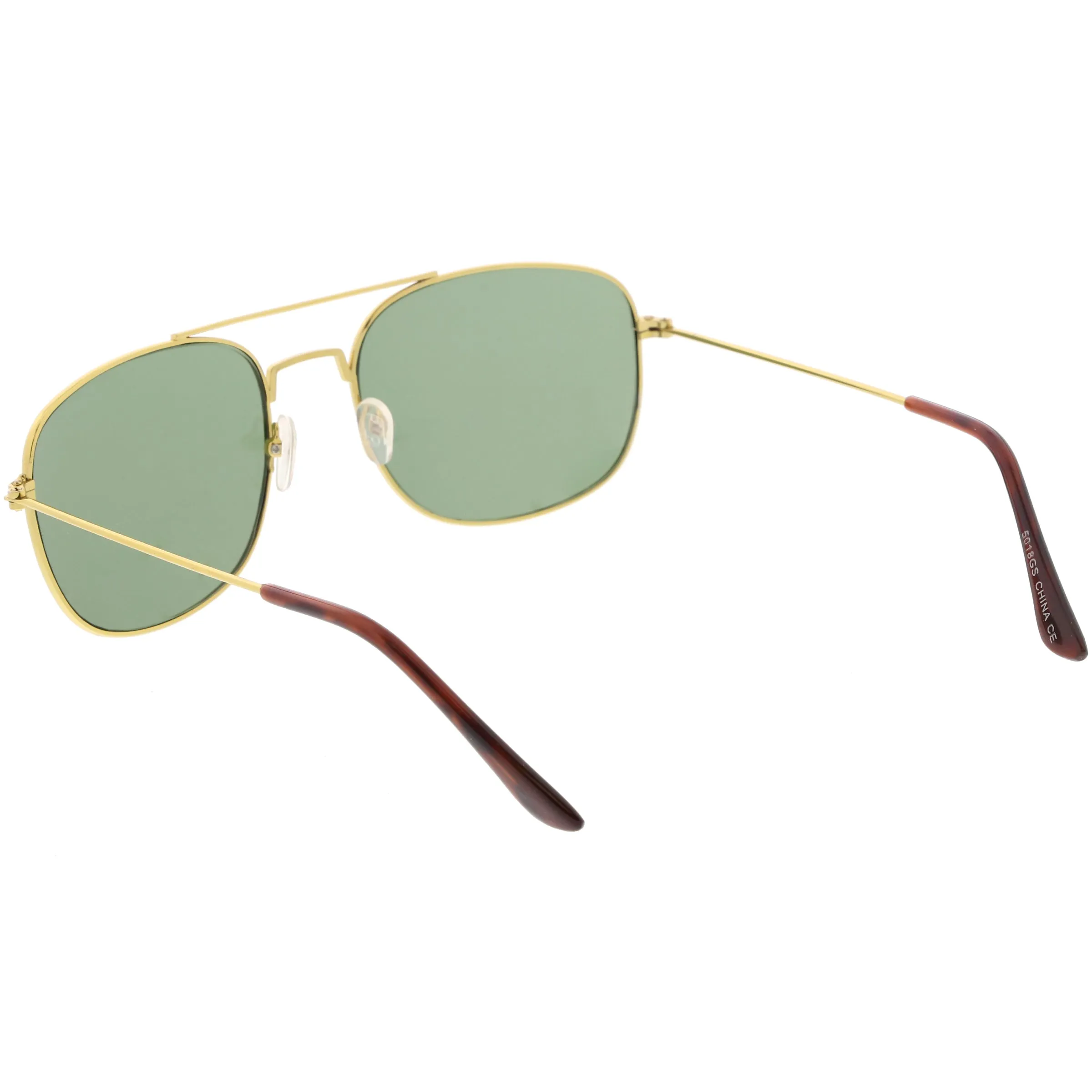Retro Large Classic Square Metal Aviator Sunglasses C763