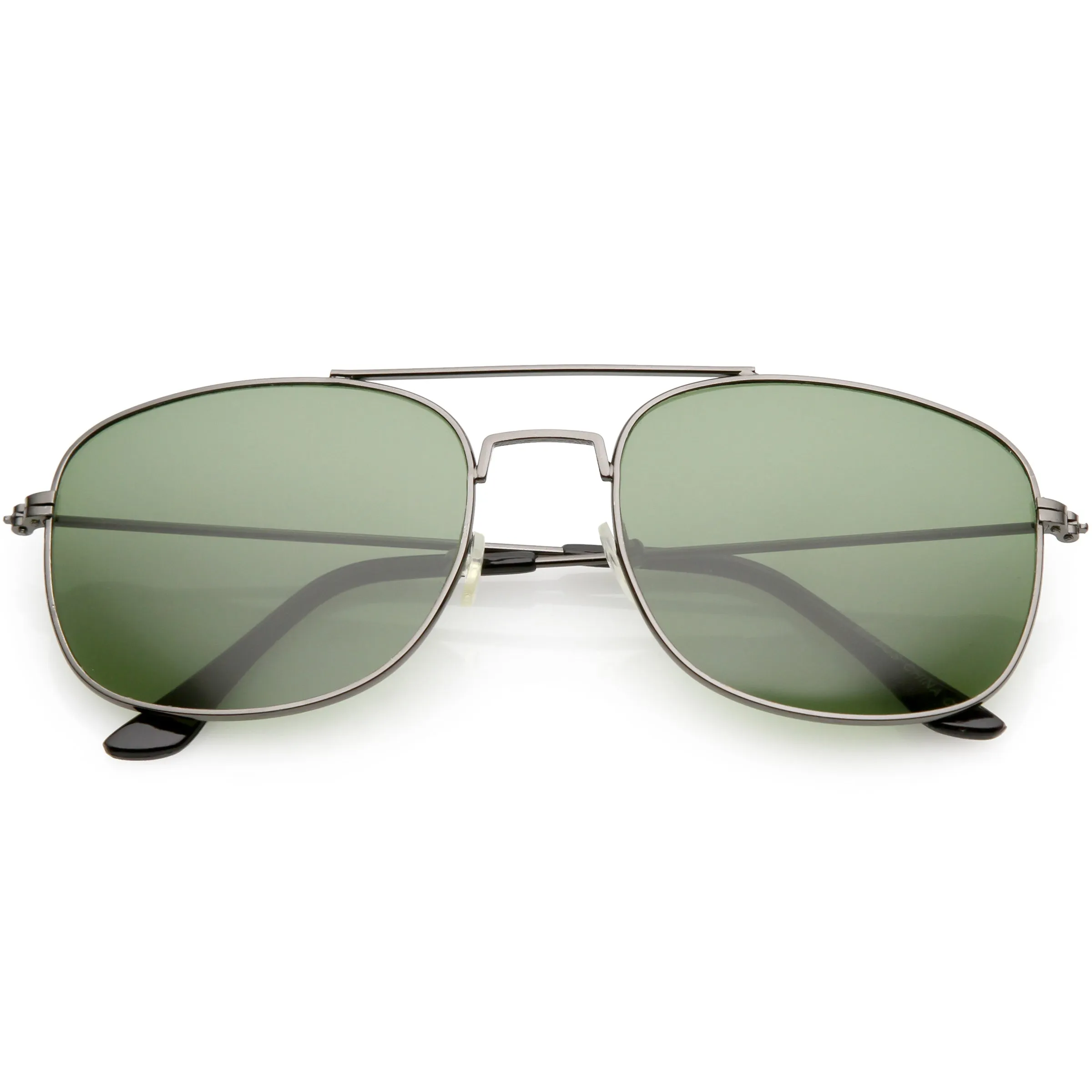 Retro Large Classic Square Metal Aviator Sunglasses C763