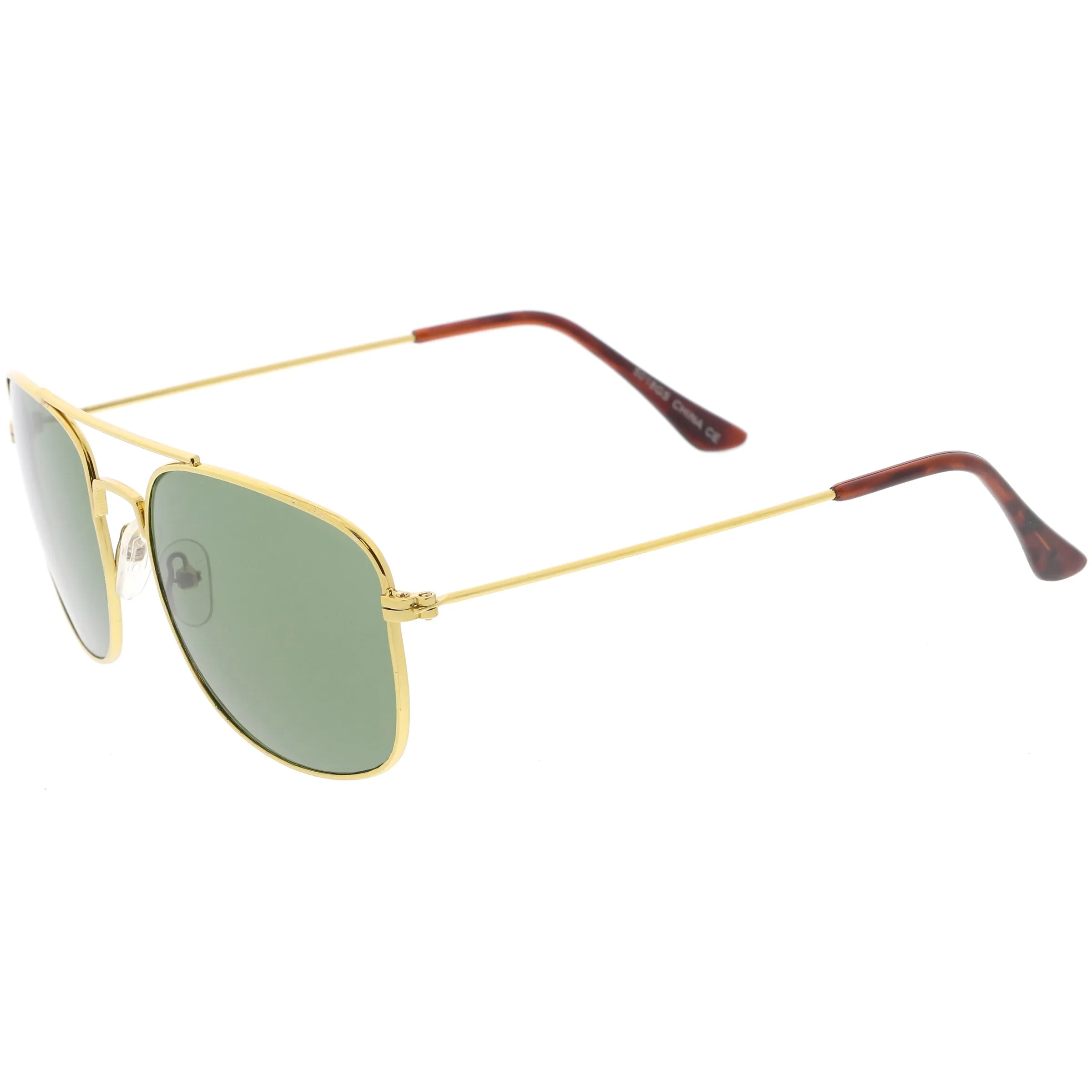 Retro Large Classic Square Metal Aviator Sunglasses C763