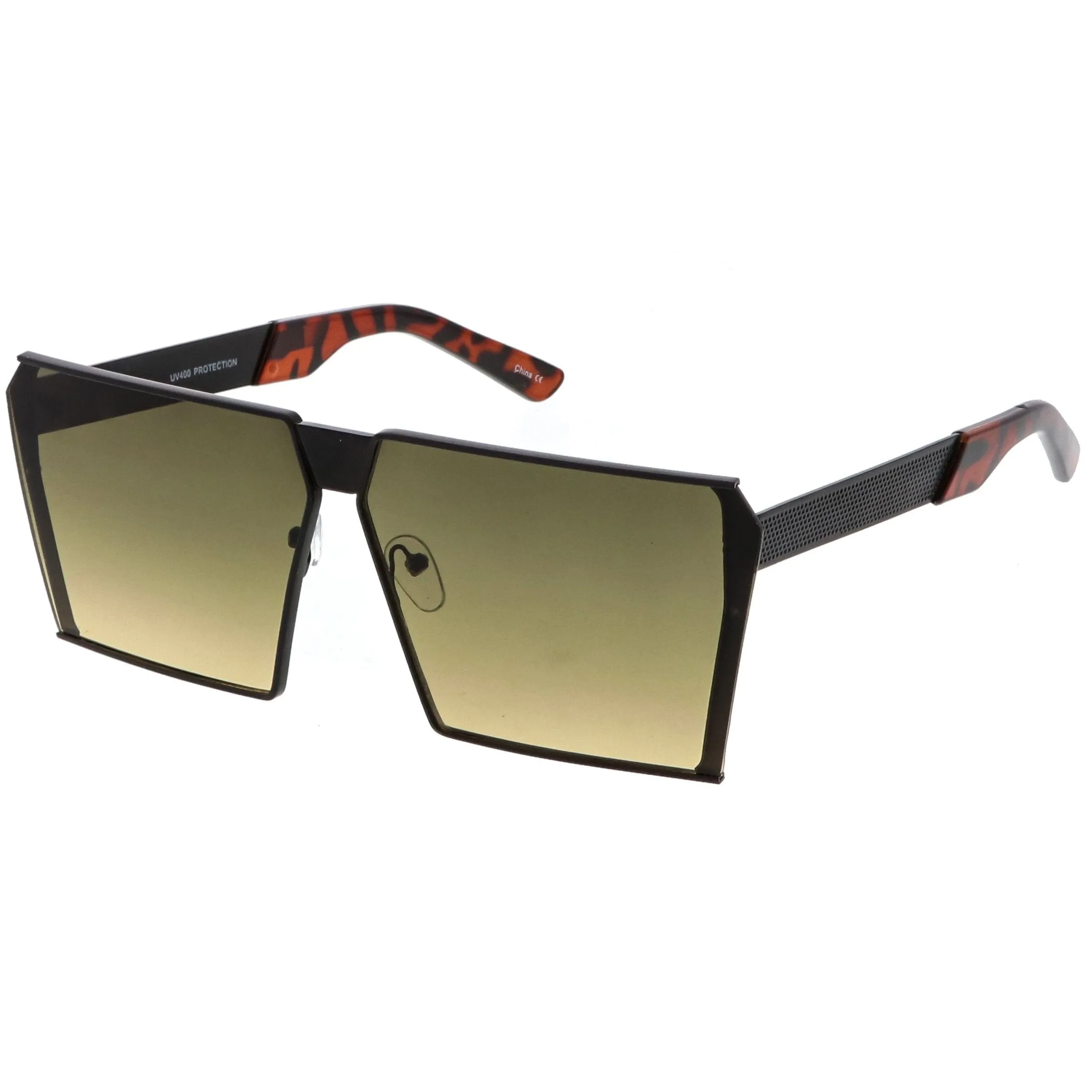 Retro Modern Space Laser Flat Top Aviator Sunglasses A950