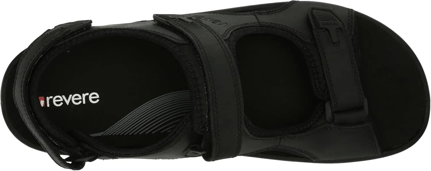 Revere Montana Men's Leather Sandals – Superior Comfort with Adjustable Fit and Orthotic-Friendly Design