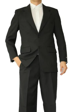 Revision: Fortino Landi Men's 2-Button Poplin Slim-Fit Suit in Black