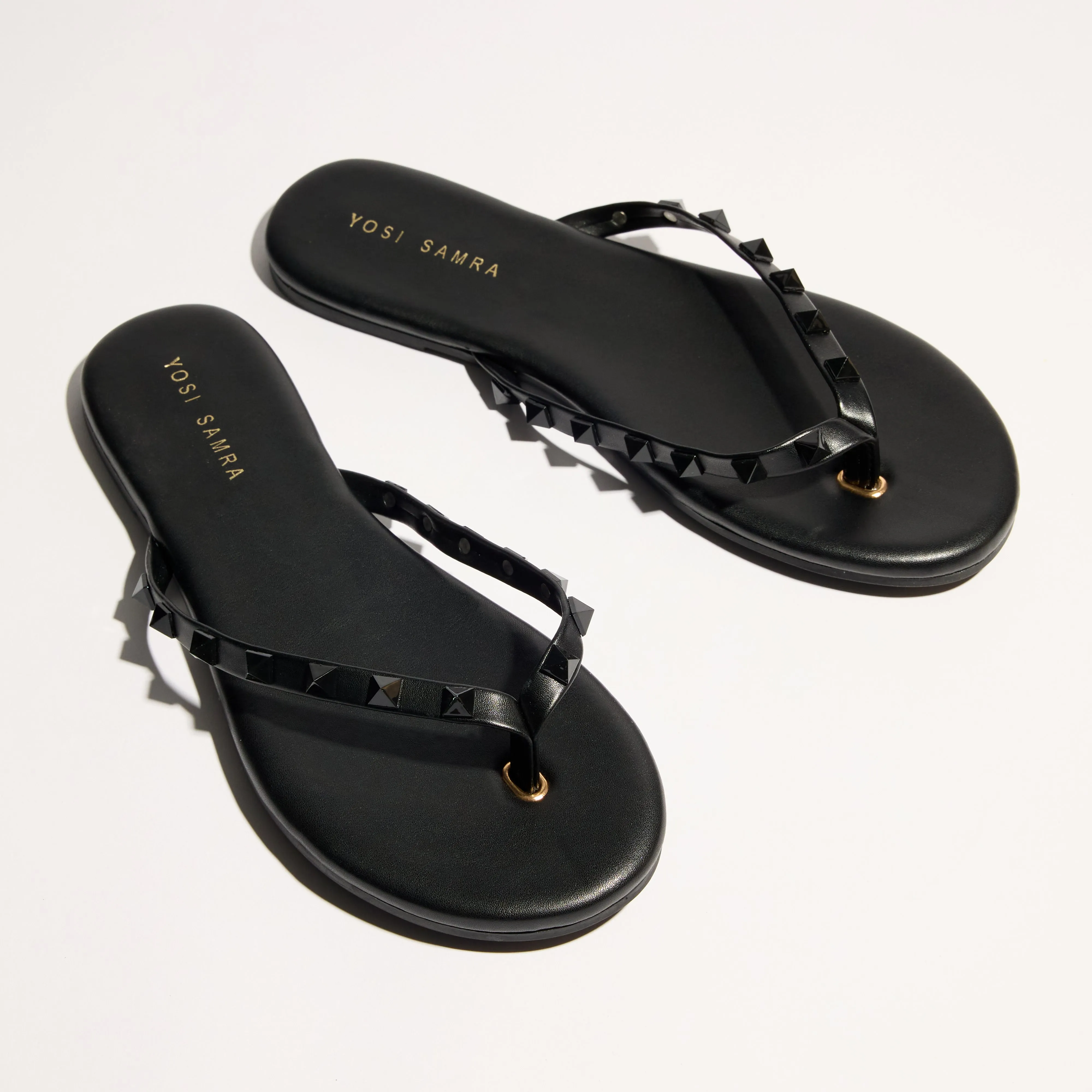Rivington Stud Flip Flop in Black/Black
