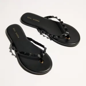 Rivington Stud Flip Flop in Black/Black